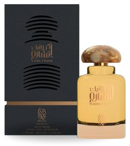 Exotic Charm 100ml by Nylaa Eau de Parfum Fresh Floral Sweet Perfume - Gourmand Fragrance with Musk Amber Vanilla Perfume for Women