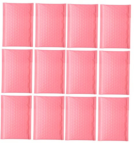 HAPINARY 100 Stück Kleine Verstärkte Pe Luftpolsterversandtaschen 11x15cm Stoßfeste Schmuckverpackung Mit Selbstklebendem Verschluss Rosa Noppenpolster Für Handel Und Versand