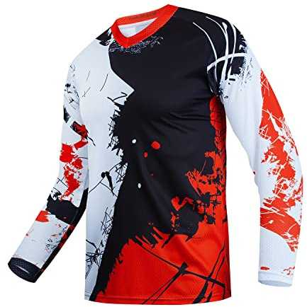 Maillot de cyclisme pour enfant - Maillot de vélo de montagne pour garçons et filles - Élément de course - Maillots de sports motorisés