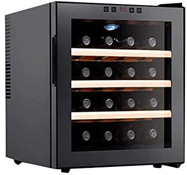 Suuim Refrigerador para Vino con compresor de 16 Botellas, Bodega Independiente Grande, refrigerador para Vino con Control de Temperatura Digital de 41f-64f para Vino Tinto, champán o espumoso