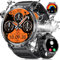 ESFOE Smartwatch Herren mit Telefonfunktion,1.85'' Militär Smart Watch mit 730mAh Lange Akkulaufzeit,LED Taschenlampe,IP68 Wasserdicht Fitnessuhr mit 100+ Sportmodi,Gesundheitsüberwachung Android iOS