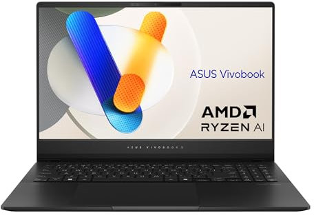 ASUS Vivobook S15 OLED M5506WA#B0DC11SHDS, Notebook da 15.6 Glossy, 120Hz, Copilot+ PC, Processore AMD Ryzen AI 9 HX365, RAM 32GB, 1TB SSD, Grafica AMD Radeon 880M, Win 11 Home, Nero