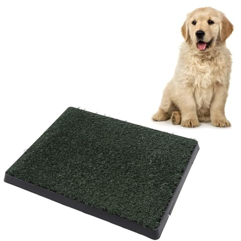 Tappetino per Erba per Cani con Vassoio per pipì, Tappetino per Erba per Cani per Addestramento Al Vasino, Tappetino per Addestramento per Cuccioli Riutilizzabile a (Grandi