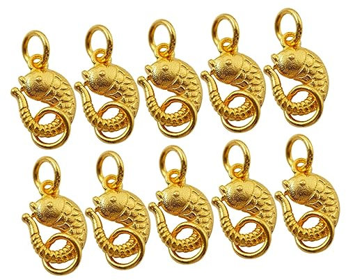 COHEALI 10st Armband-gliederschließe Armband Schnalle Selber Machen Diy Armband Klatscht Schmuckschließe Diy-halskettenverschluss Halskette Diy-verschlüsse Handschmuck Gufajin Golden