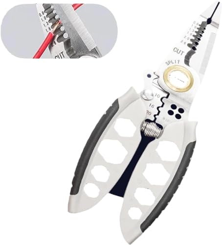 7-inch Multipurpose Wire Stripper, Duty Multi Purpose 4 In 1 Portable Wire Stripping Tool for Electrical Wire, Multi-Tool Wire Cutter for Stripping, Cutting and Crimping Professional Tool Gift