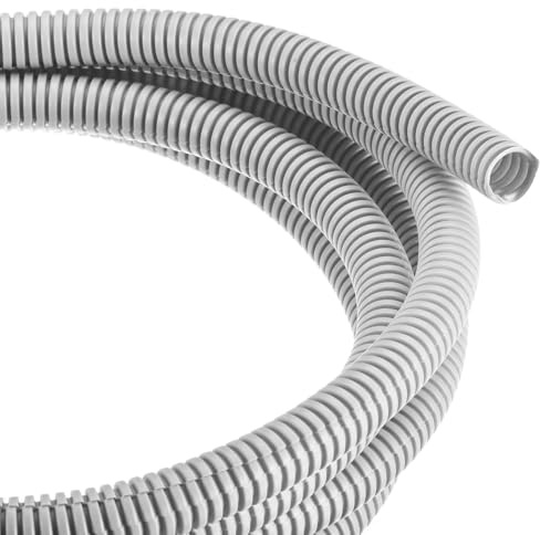 DMiotech 3meter Wire Loom Split Tubing 12.7mm, Cord Protectors from Pet Flexible Conduit Cable Management for Office, Home, Garden, Gray