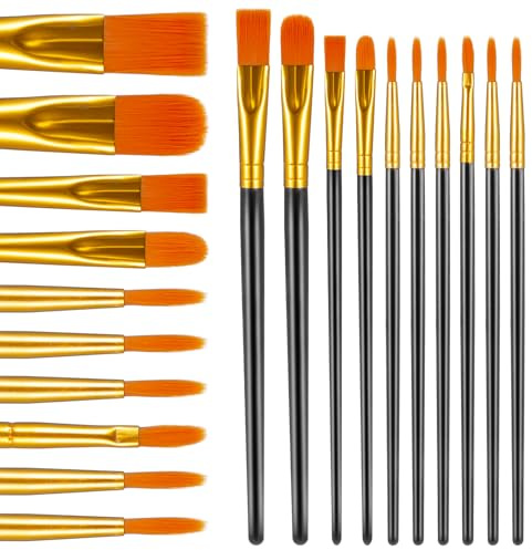 10 Pcs Face Paint Brushes Set Nylon Acrylic Paintbrush Set Water Color Brushes Professional Artist Fine Paint Brush for Body Face Adult Drawing Beginners Professionals Beginners Makeup Kit