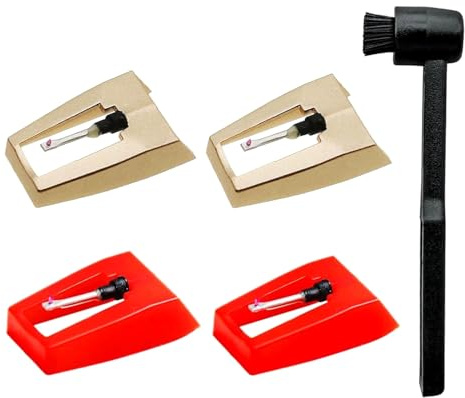 Turntable Gramophone Vinyl Style Cleaning Brush Record Player Needle Stylus and Needle Replacement