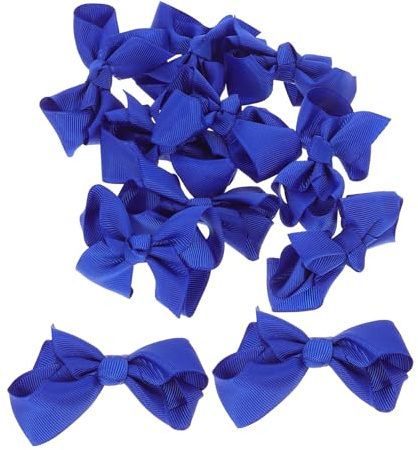Pasadores Pelo Lazo, 12 Piezas, Aleación, Niñas | Azul Marino, para Fiestas y Fotos Familiares, Accesorio de Moda, Diseño Pequeño