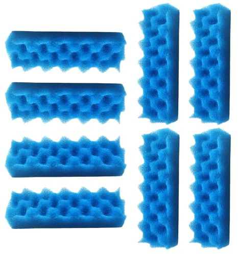 Qzbhct 8 Stück Aquarium-Bioschwamm blaue Schaumstoff-Filtereinsätze kompatibel mit Hagen Fluval 206, 207, 306, 307 Filtersystemen