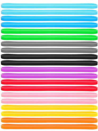 Große Gummibänder, Silikon-Gummibänder, 15,2 cm, verschiedene Farben, starkes Gummiband, Bürobedarf, zum Verpacken von Taschen, Büchern, Batikfärbung, 20 Stück