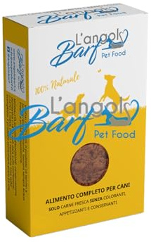 Angolo Barf Alimento Completo Per Cani Con Carne Di Tacchino 3x150g Cibo Umido Naturale Sterilizzato Senza Conservanti Ricetta Colli Tritati Carote Avena Zucchine Facile Da Conservare