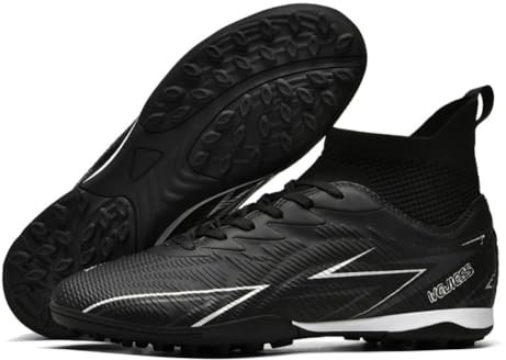 Botas de fútbol Unisex TF Interior/Césped Artificial - Medio Alto con Cordones, Malla Ligera y Transpirable, Tacos Antideslizantes