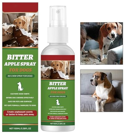 Acunny Spray Gegen Kauverhalten Bei Hunden,Verhaltenslösung Zum Stoppen Von Kauproblemen 100ml - Bitter-Spray Für Hunde | Für Innen Außen Teppich Terrasse Mülltonne