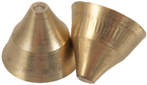 Zwei Stück Kupfer Handperkussionsinstrument mit Goldener Vintage Optik | Meditationsglocken, Mehrfach Spielbar, Robuste Ausführung, Dekorativer Ethno Stil, Kräftiger Klang