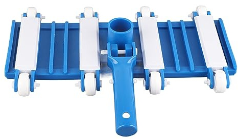 Asixxsix Pool-Staubsauger, Robuster, Elastischer Körper, Wasserdruck-Saug-manueller Pool-Reiniger, Reinigungsgerät aus ABS-Kunststoff mit Rädern, Abnehmbarem Griff für den Oberirdischen Einbau
