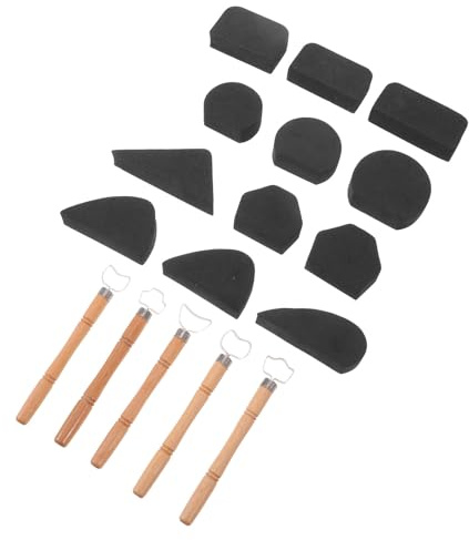 TOVINANNA Kit para Hacer Tazas de Cerámica con Herramientas de Modelado Ergonómicas de Acero Inoxidable y Madera para Moldear Asas Precisas en Estudios de Arte DIY