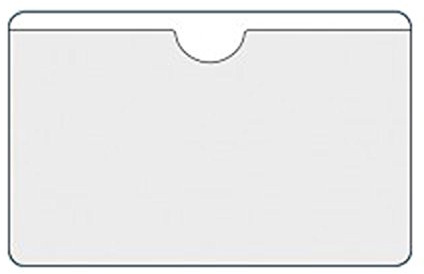 Paper24 100 selbstklebende Hüllen für Visitenkarten 60x95 mm zum Aufkleben mit Daumenaussparung