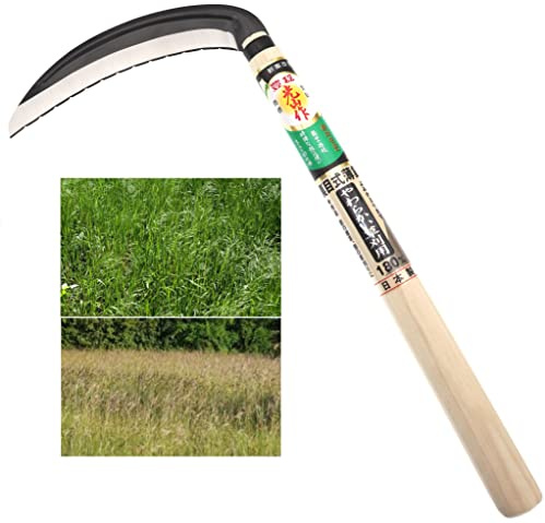 Hoz manual japonesa Hoja de acero SK-5 Guadaña Corte Fino De Hierba Deshierbe Césped Jardín Jardinería Herramienta Hecha En Japón