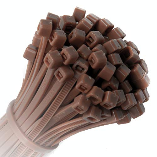 100 X Brown Cable Ties 140Mm X 3.6Mm Zip Tie Bases All Sizes Stocked