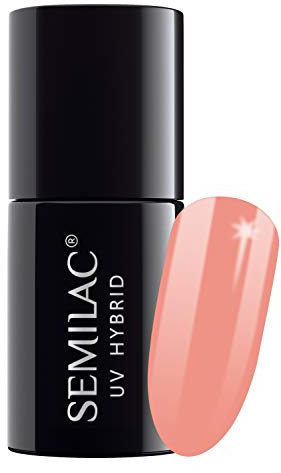 Semilac UV Hybrid Nail Polish, Number 102, 7 ml, Pastel Peach