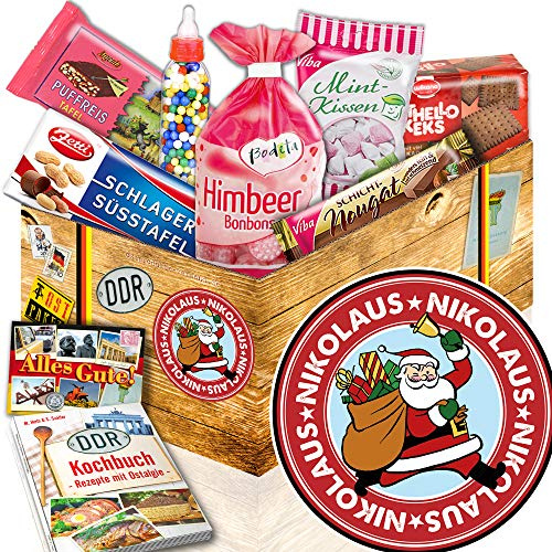 Nikolaus/Ostalgie Box mit Süssigkeiten/Geschenkset für Ehefrau Weihnachten
