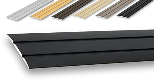 NALine® Übergangsprofil 38 x 900 mm schwarz selbstklebend flach Nahtdeckprofil Dehnungsfugenprofil Abdeckleiste Übergangsleiste
