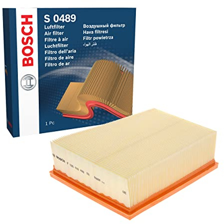 Bosch S0489 Filtre à Air Automobile, Filtre de Remplacement | Sépare les Particules de l'Air d'Admission, Résiste à l'Humidité et à la Tension