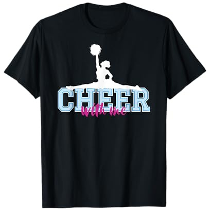 Cheer With Me Cheerleading Pompoms Cheerleader T-Shirt