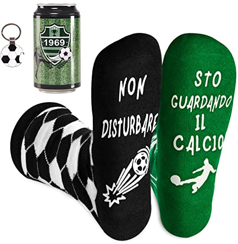 Voqeen Calzini da Uomo, Motivo Calcio, Divertenti Calze Unisex, Regalo Perfetto per gli Uomini, Tifosi del Calcio, Calciatori
