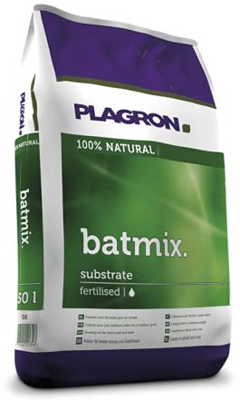 Plagron Batmix 50 L 100% Natural substrat Dünger Erde Anzucht Grow Bloom