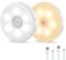Luz nocturna LED con detector de movimiento, luz cálida y luz blanca neutra, recargable por USB, iluminación de armario, iluminación de escaleras con 4 modos, escaleras, 2 unidades
