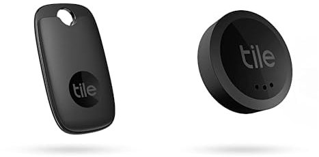 Tile Pro (2022) Bluetooth Item Finder, Pack of 1, 120 m finding range, Black & Sticker (2022) Bluetooth Item Finder, Black
