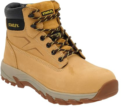 STANLEY Tradesman Men's Leather, Steel Toe, Safety Work Boot Honey UK7 (EU41)