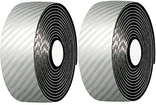 iSpchen 2 Rollen Fahrrad Lenkerbänder stoßdämpfendend rutschfeste lenkerband mit Endstopfen für Rennrad MTB Fahrradlenker Bänder Lenker Band Selbstklebend Griffband aus PU + EVA,210cmx3cm,Silber