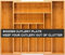 Frasheng Portaposate da Cassetto,Portaposate per cassetti in legno,fino a 9 scomparti,Porta Posate Cucina Cassetto Regolabile,vassoio portaposate con divisore,Inserto per cassetti in Legno