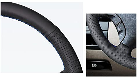 Lenkradabdeckungen Für Mercedes Für Benz Für Viano W639 2003-2010 Für Vito 2003-2014 Für Sprinter 2006-2013 Handgenähter Lenkradbezug Aus PU-Kunstleder Fahrradabdeckung (Farbe : Gray Thread)