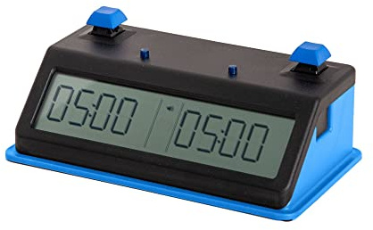 TapNset Professional Chess Clock (Pushbuttons, Blue)