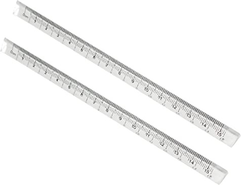 SULIUDAJI Righello triangolare, righello dritto, righello di plastica in plastica righello dritto, 15 cm, forniture scolastiche colore casuale,trasparente