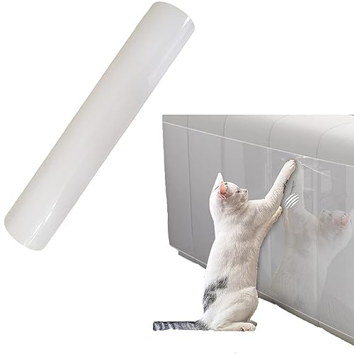 Syiyunran Protezione Divano Graffi Gatto 30x300cm Anti Mobili Pellicola Protettiva Antigraffio, protettore autoadesivo trasparente per mobili, tappetini antigraffio per mobili divano porta parete