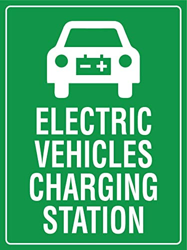 Electric Vehicles Charging Station Warning Sign Wall Poster Wall Sign Wall Art Decor For Indoor Outdoor 20X30cm