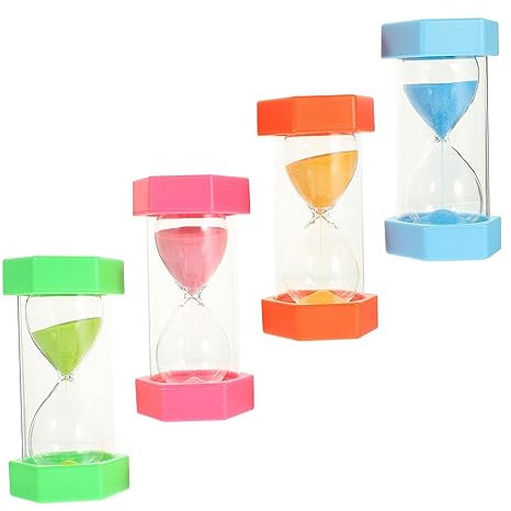 Alipis Schreibtischaufsatz 4 Stück Sanduhr Timer Trainer Kind Puder Mini Schreibtischdekorationen