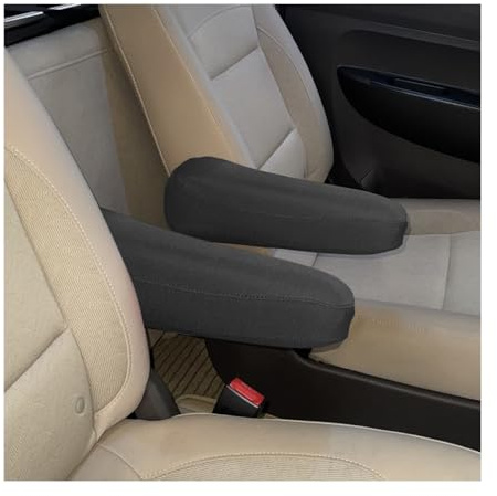 CGEAMDY 2 Stück Auto Armlehnenbezug, Auto Mittelkonsolenabdeckung, Mikrofaser-Leder Auto-Vordersitz-Armlehnenabdeckung, Autositzzubehör Für Meisten Bürostühle(Schwarz)