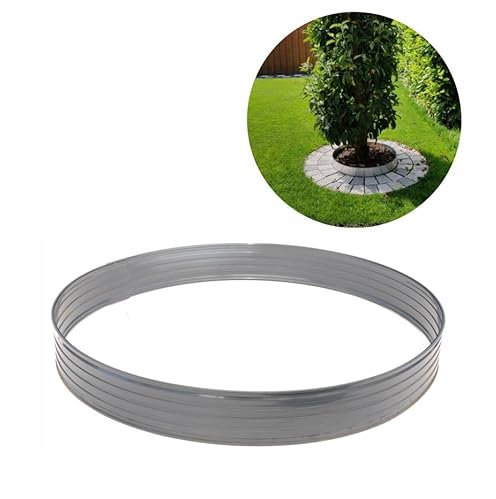 Bordura per aiuole tondo in acciaio 0.9m marrone | Bordura giardino | Bordatura per prato | Bordo in metallo flessibile | Bordatura da giardino | Galvanizzato