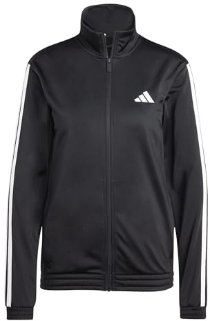 adidas Women's Tricot 3-Stripes Tracktop Sweatshirt, black/white, L