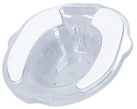 Sitzbad für Toilettensitz, 39,9 X 39,9 X 14 Cm, Sitzbad nach der Geburt, Transparente Hämorrhoiden-Damm-Entlastung, Postpartum-Pflege, 2500 Ml, TPR-Sitzbadewanne mit Weichem