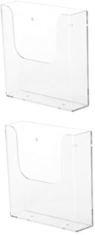 STOBAZA A5 Wandmontierter Buchständer 2pcs Kunststoff-lagerregal Für Zeitschriften Broschüren Datei-organizer