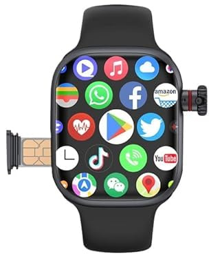 Reloj inteligente CD99 S16 4G con sistema Android y SIM, GPS, WiFi, cámara, para hombres y mujeres, pantalla AMOLED 2.25 pulgadas, Google Play (negro, 2 GB 32 GB)