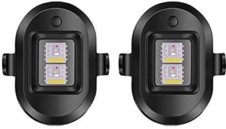 Faeymth 2 PZ Universal Strobe Warning Light USB Ricaricabile LED Luci di Emergenza Drone Night Strobe Lamp Motorcycle
