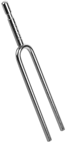 A-ton Stimmgabel für Violine und Gitarre, Silberne Metall Ausführung | 440 Hz Standard, Fein Polierte Oberfläche, Einfach zu Bedienen, Zubehör für Präzises Stimmen